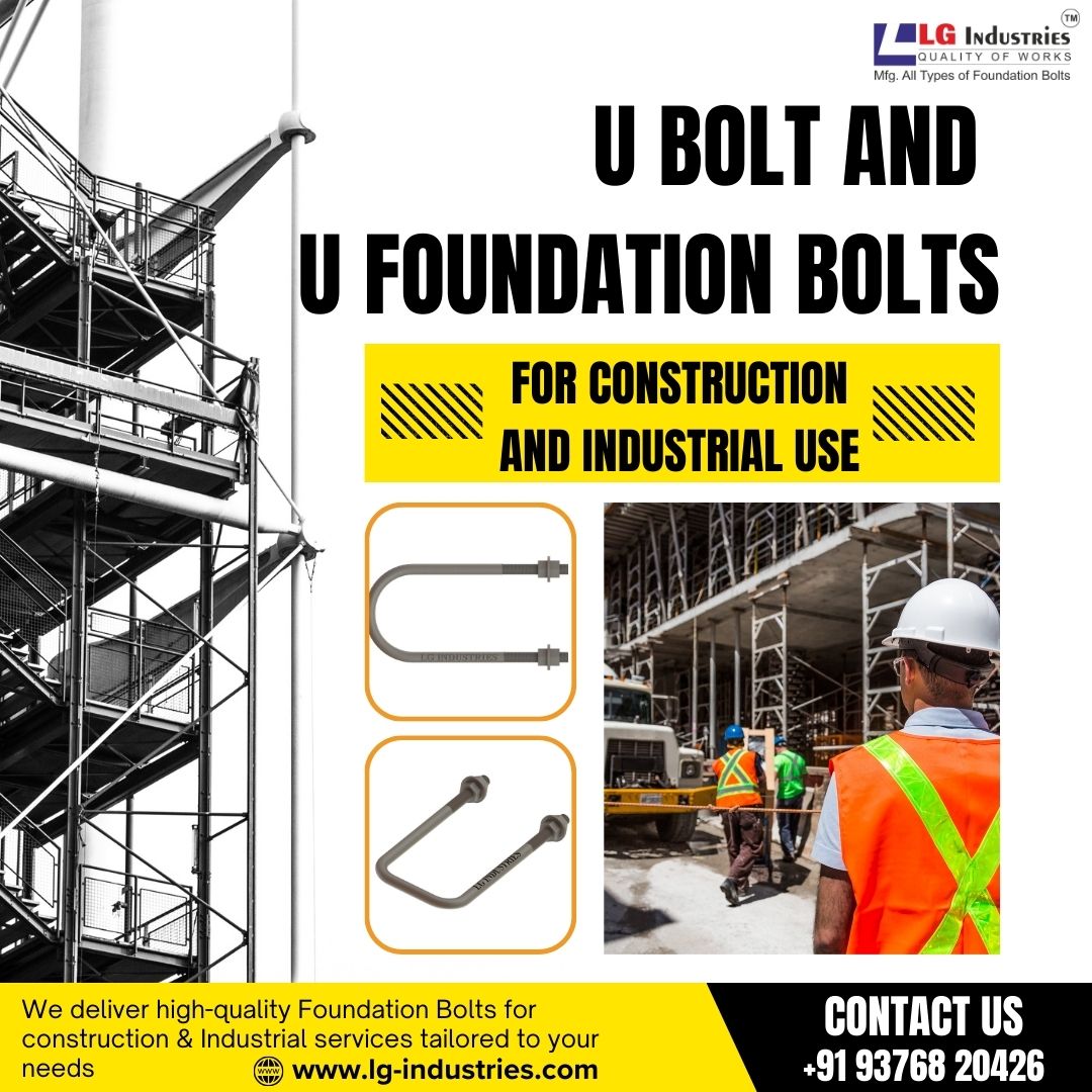 U Bolt and U Foundation Bolts for Construction and Industrial Use