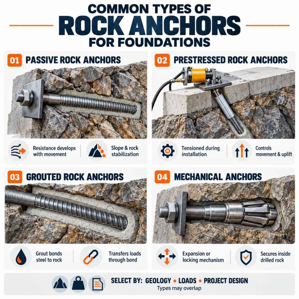 Common Types of Rock Anchors for Foundations - LG Industries