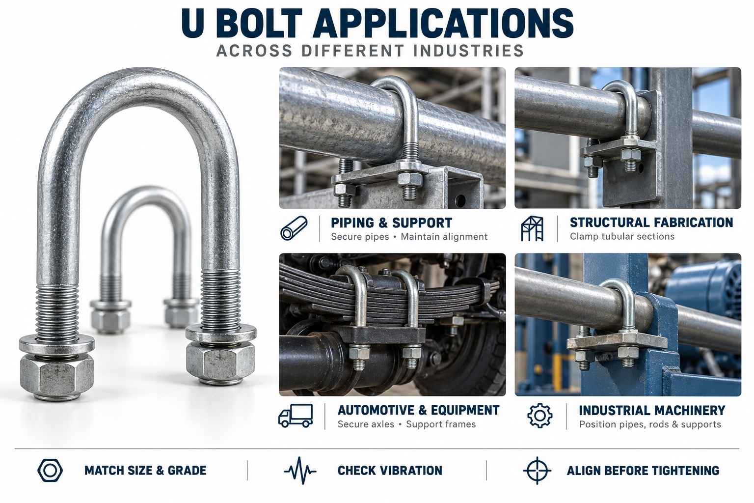 U Bolt Applications Across Different Industries - LG Industries